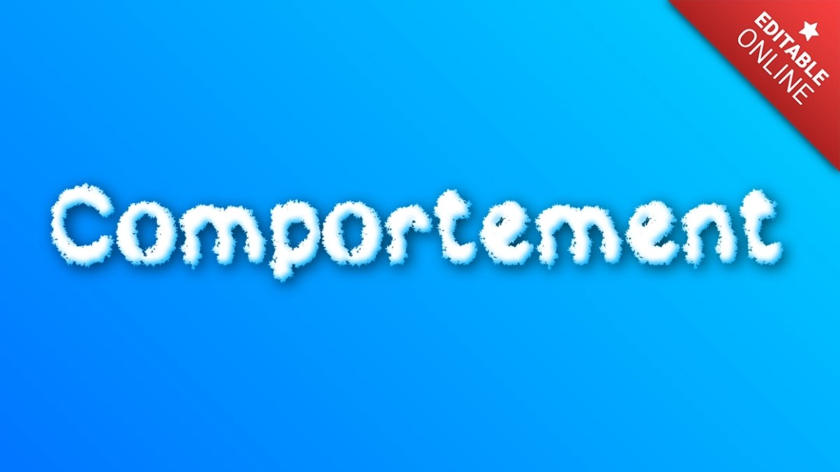 Comportement Cloud 3D Text Effect Generator