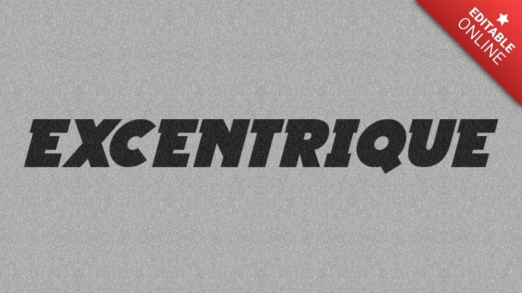 Excentrique Digital Noise Text Effect Generator
