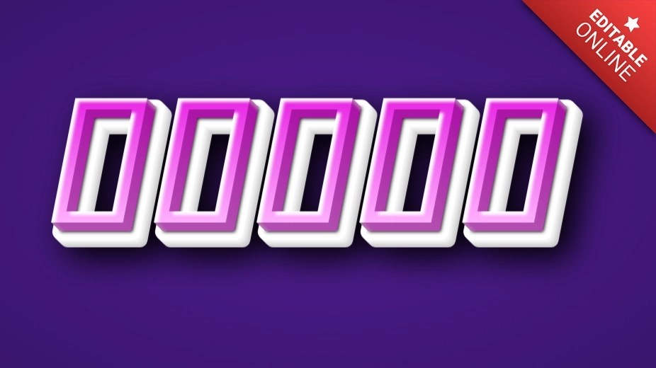 蘑菇动漫库 3D Con Degradado Rosa Y Blanco Generador de Efectos de Texto