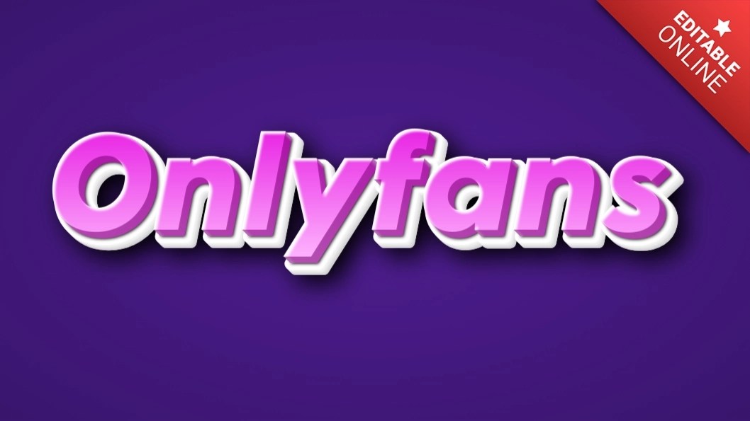 Onlyfans 3D Avec Dégradé Rose Et Blanc Générateur d'effet de texte