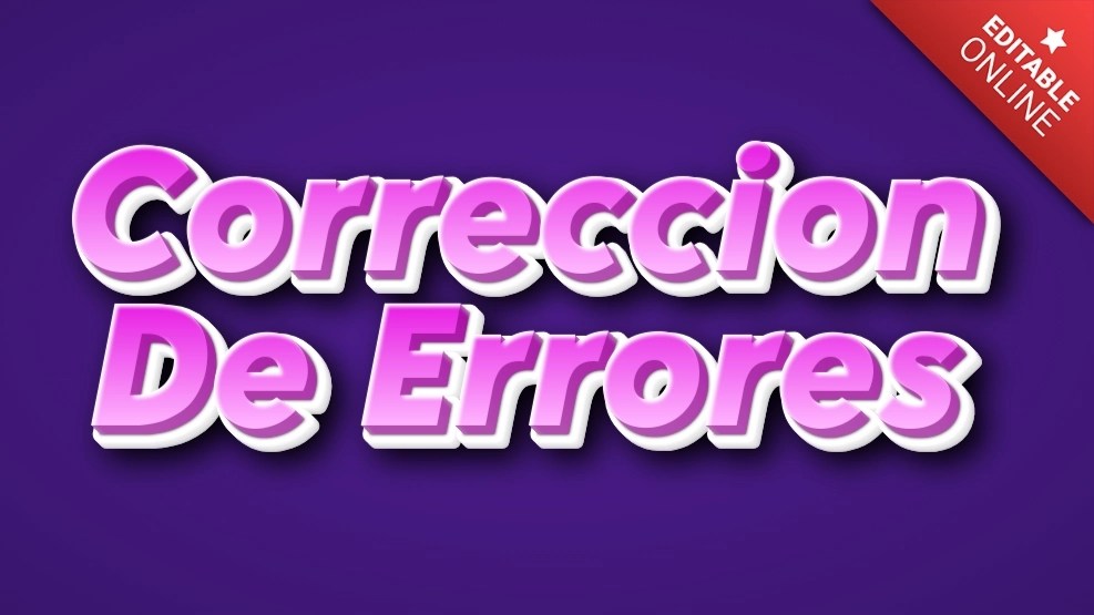 Corrección De Errores 3D Con Degradado Rosa Y Blanco Generador de