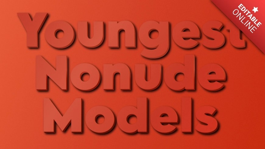 Youngest Nonude Models | Red | Text Effect Generator
