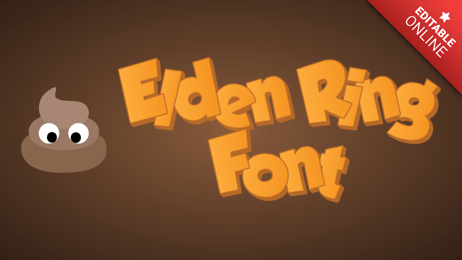Elden Ring Font Poop Text Effect Generator