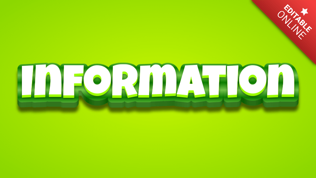 Information Text Effect Generator