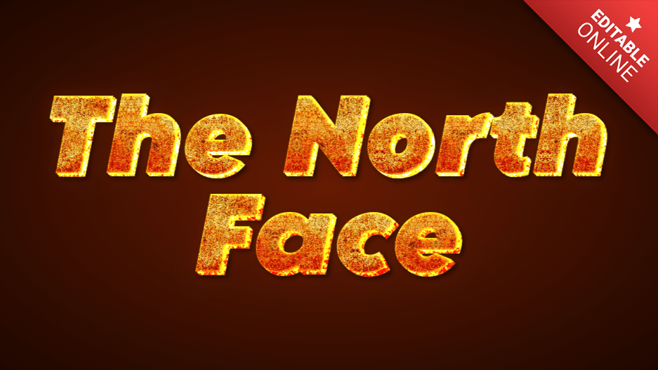 The North Face Gravação Gerador de efeitos de texto