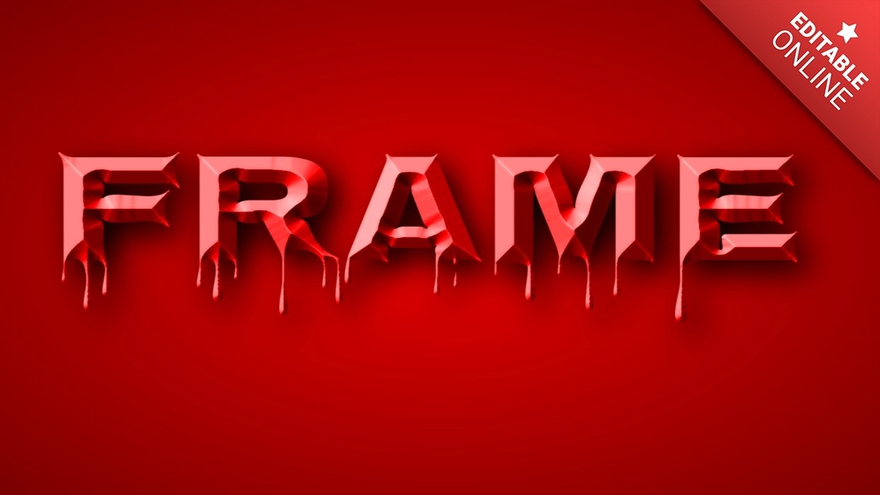 Frame Bloody Beveled Text Effect Generator