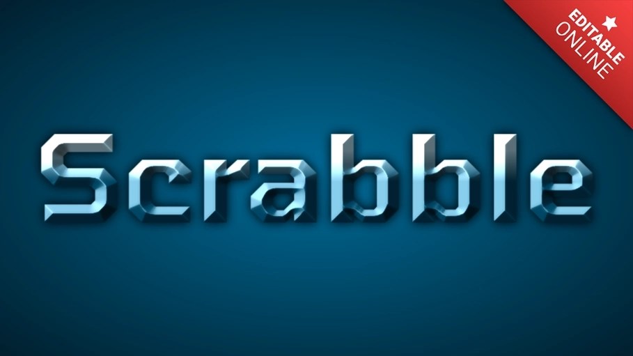 Scrabble With Beveled Ice Text Effect Generator