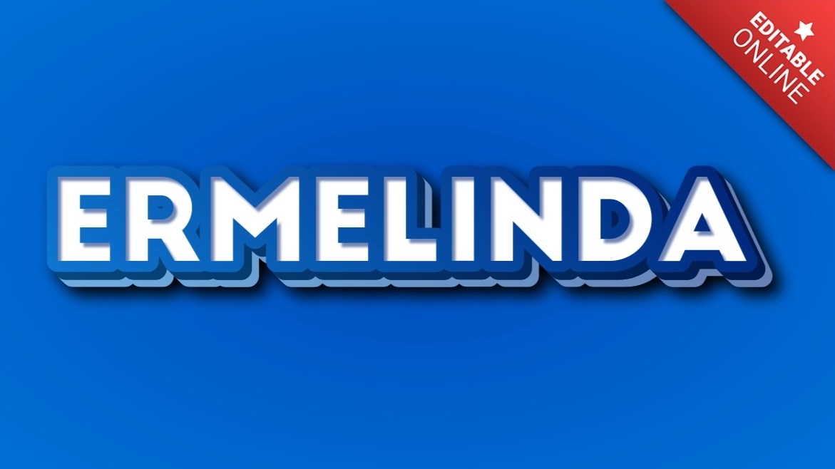 Ermelinda Blue 3D Text Effect Generator(01)