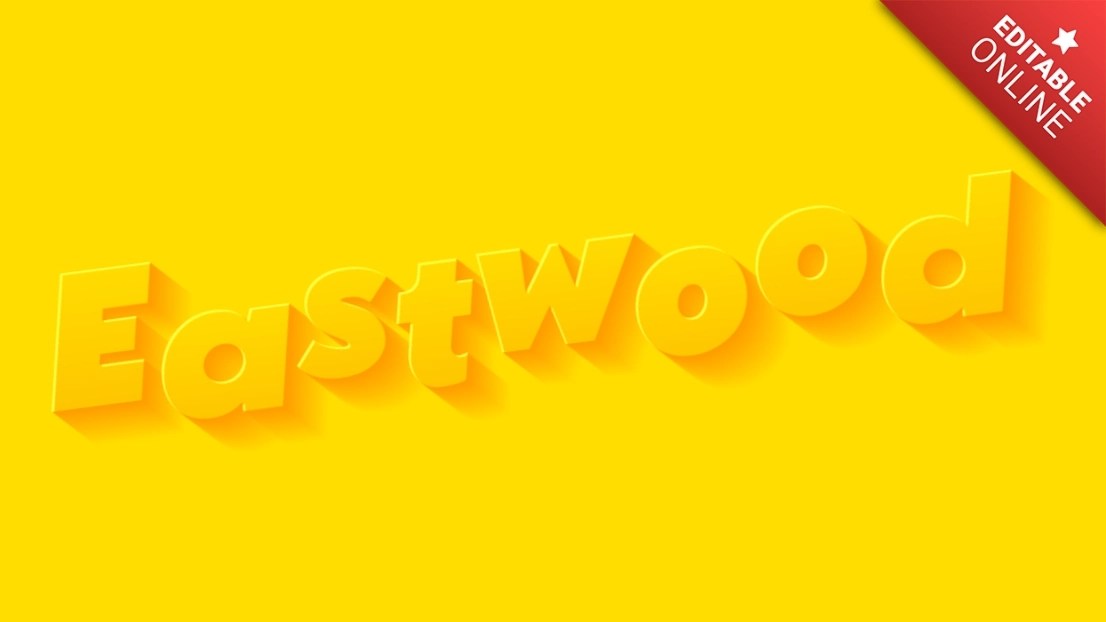 Eastwood Efeito Amarelo Verão Gerador de efeitos de texto