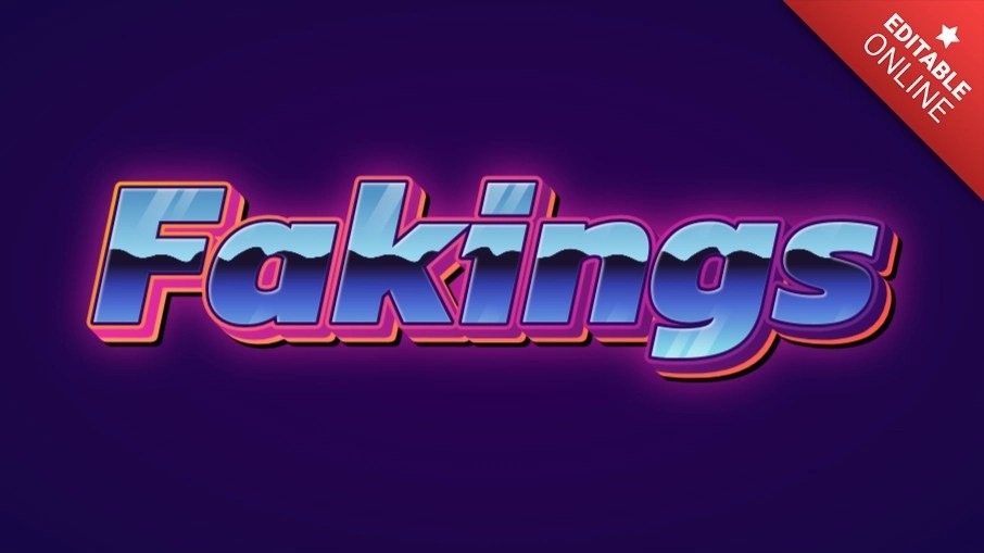 Fakings | Efeito Vintage Dos Anos 80 | Gerador de efeitos de texto
