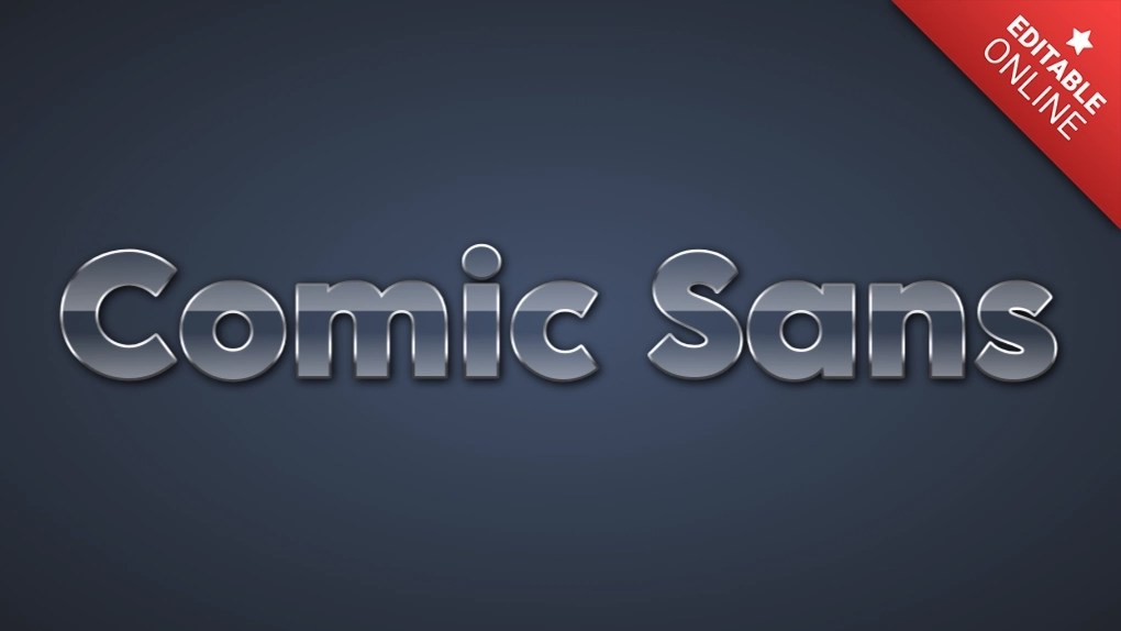 Comic Sans Glass Alphabet Text Effect Generator