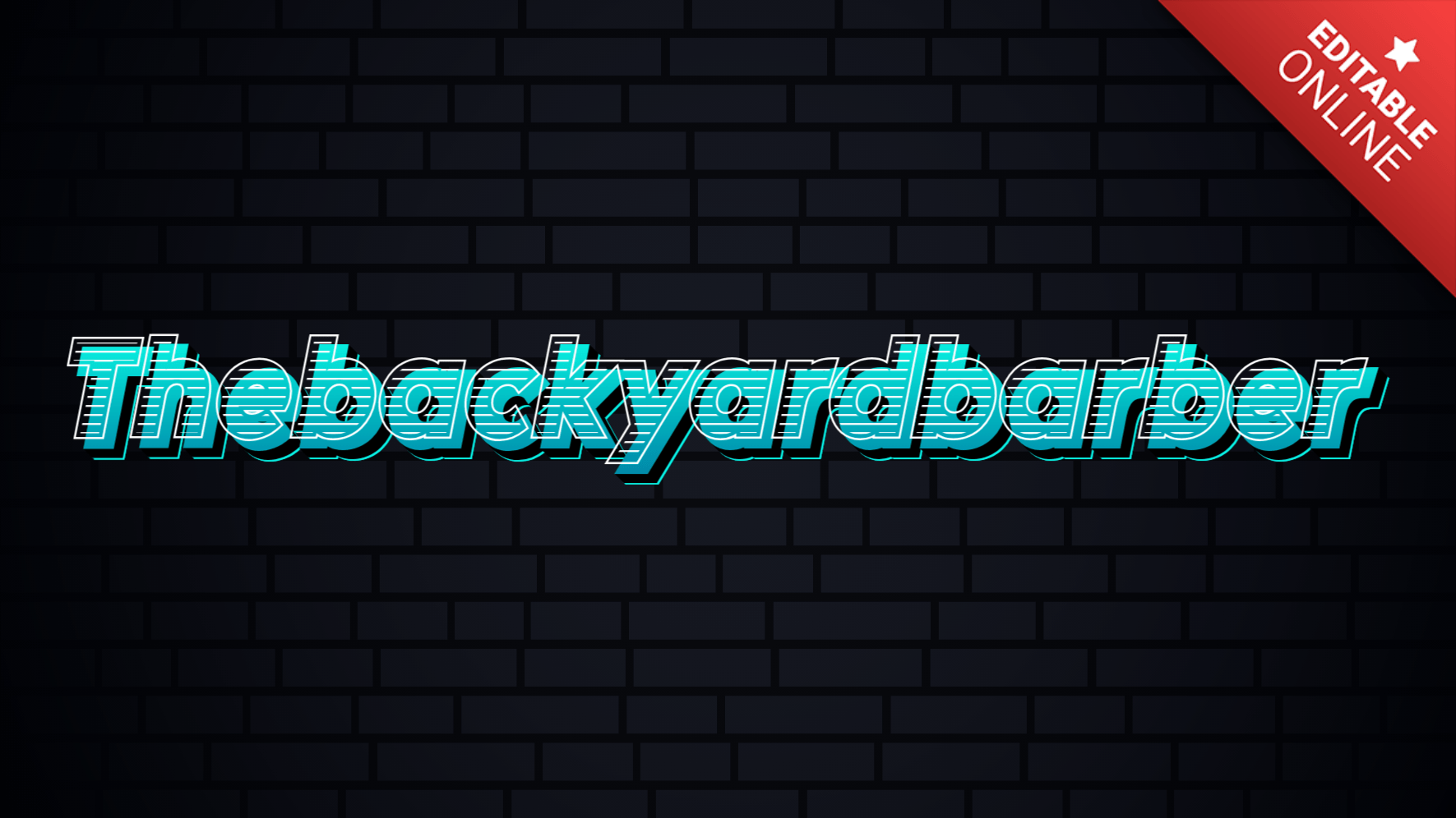 Thebackyardbarber Line Pattern Text Effect Generator