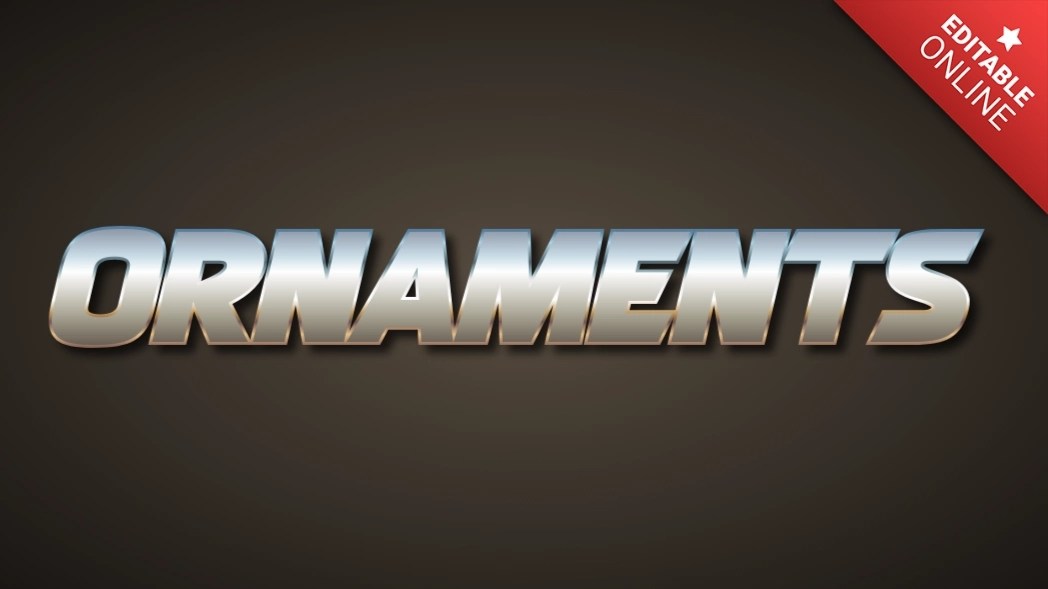Ornaments Metallic Silver Text Effect Generator