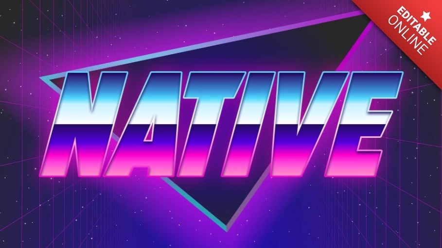Native Cyber Punk Font Text Effect Generator