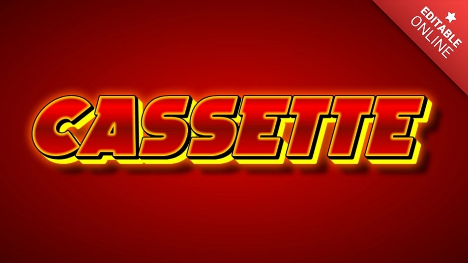 Cassette Poker 3D Text Effect Generator