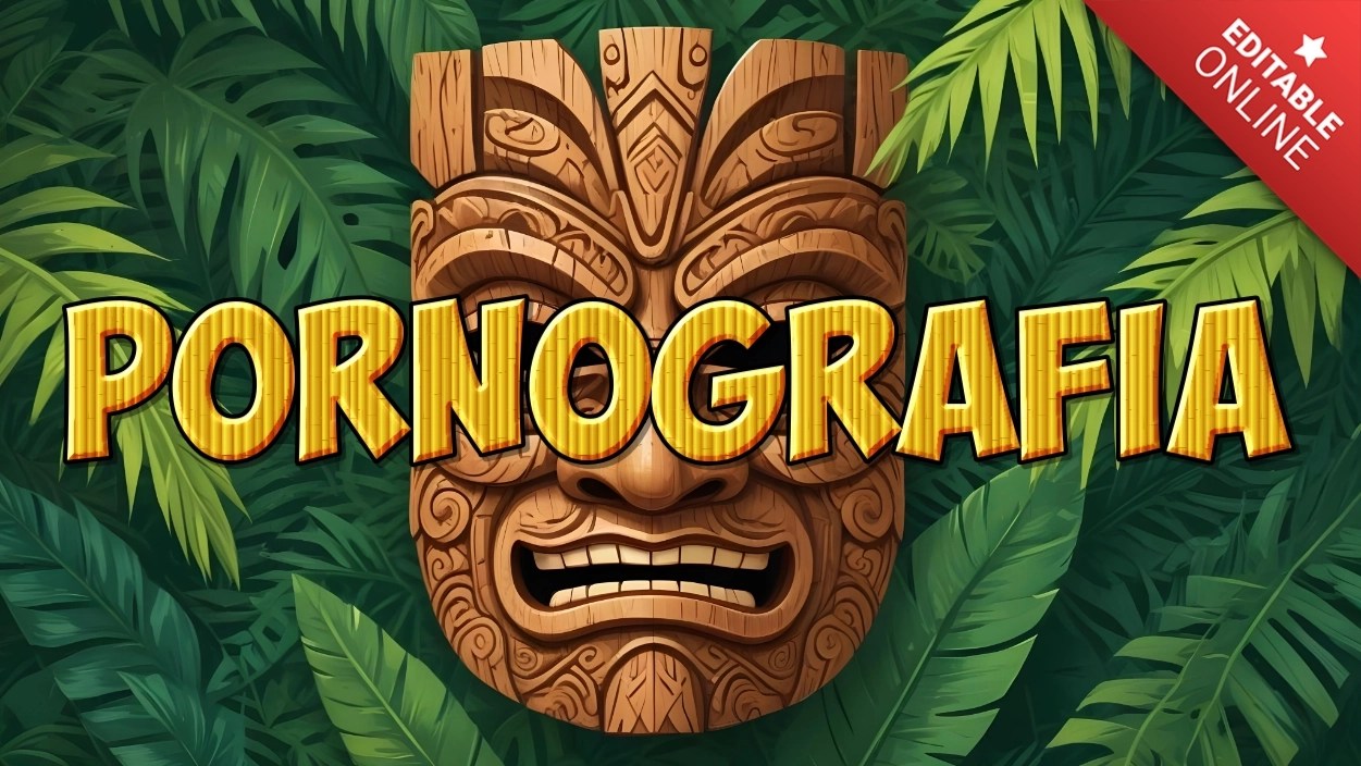 Pornografía | Efeito Tiki | Gerador de efeitos de texto