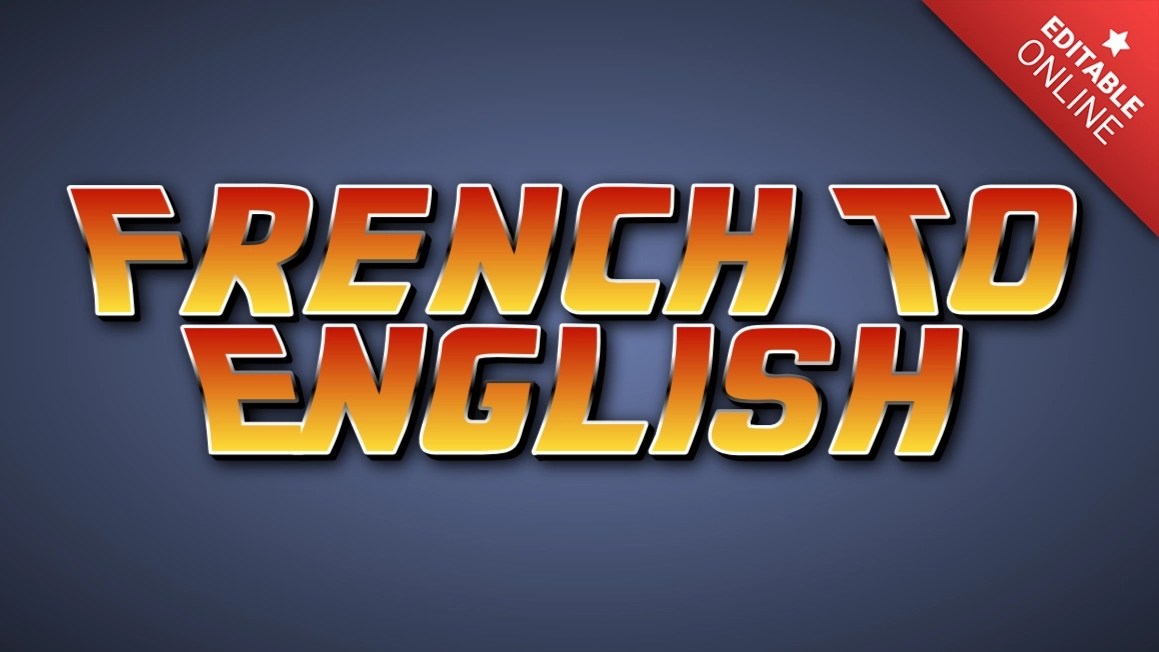 French To English Back The Past Text Effect Generator