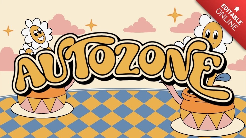 AutoZone レトロフォント テキストエフェクトジェネレーター