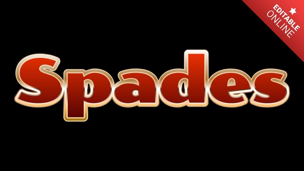 Spades Police Caractères Du Casino Générateur d'effet de texte