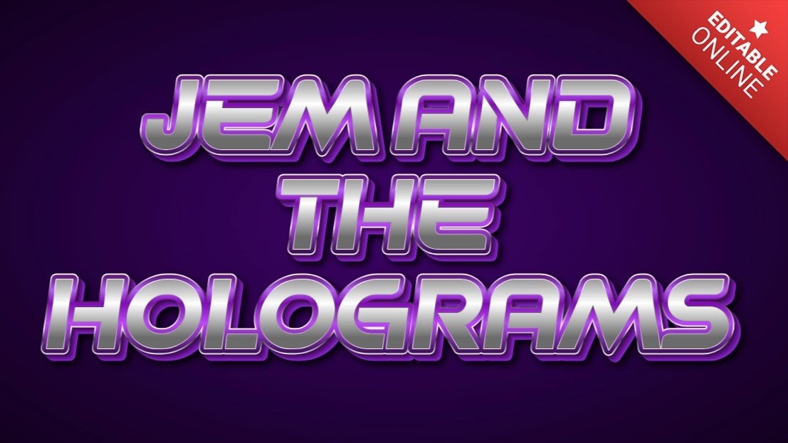 Jem and The Holograms Effects For IPhone Text Effect Generator