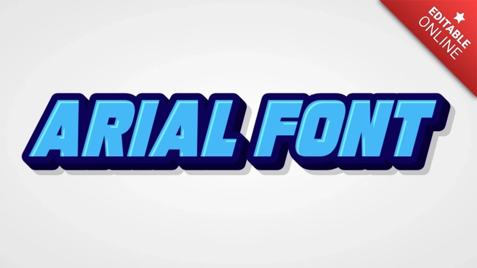 Arial Font Word Text Effect Generator