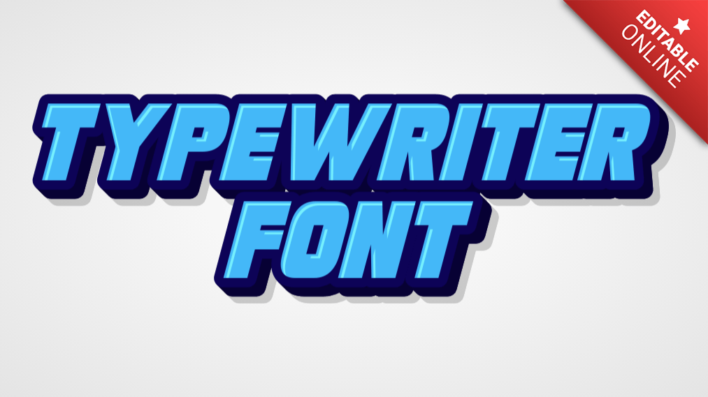 Typewriter Font Word Text Effect Generator