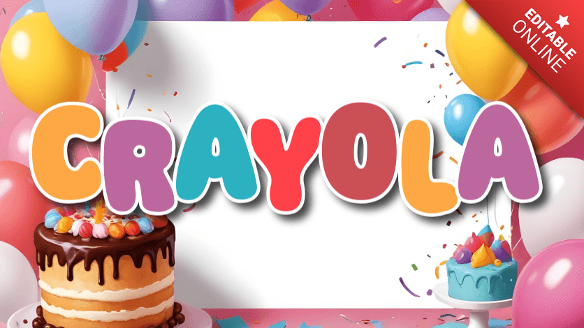 Crayola | Happy Birthday Greeting Card | Text Effect Generator
