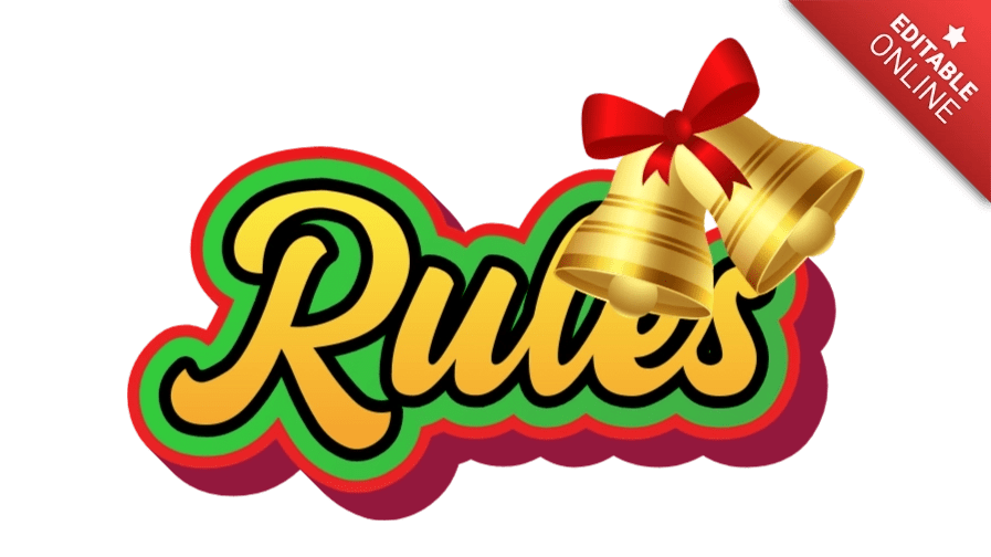 Rules Merry Christmas 3D Text Effect Generator