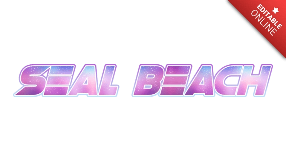Seal Beach Space Blue Pink Text Effect Generator