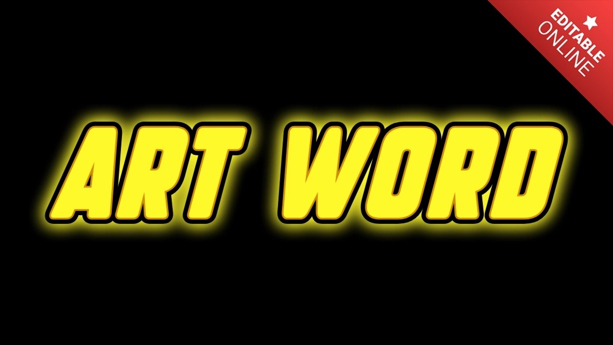 Art Word Yellow Text Effect Generator