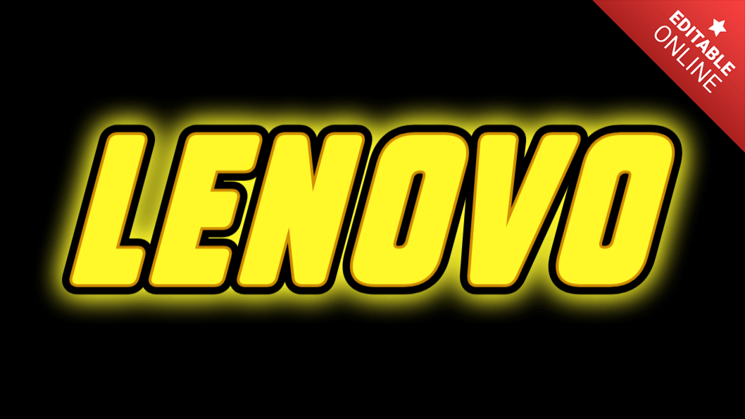 Lenovo Yellow Text Effect Generator