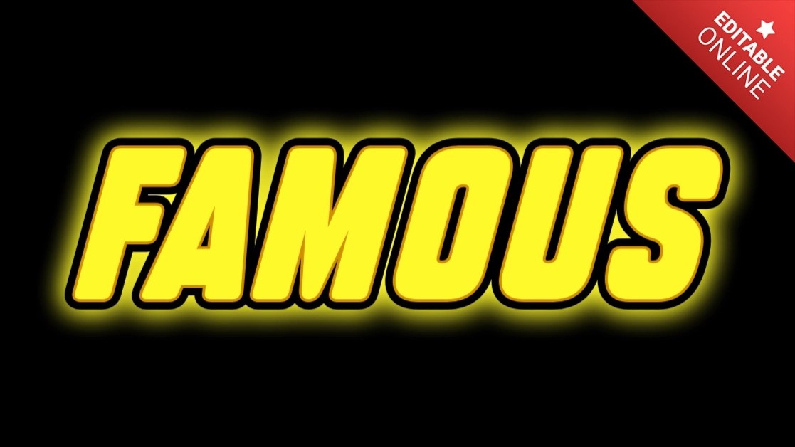 Famous Yellow Text Effect Generator