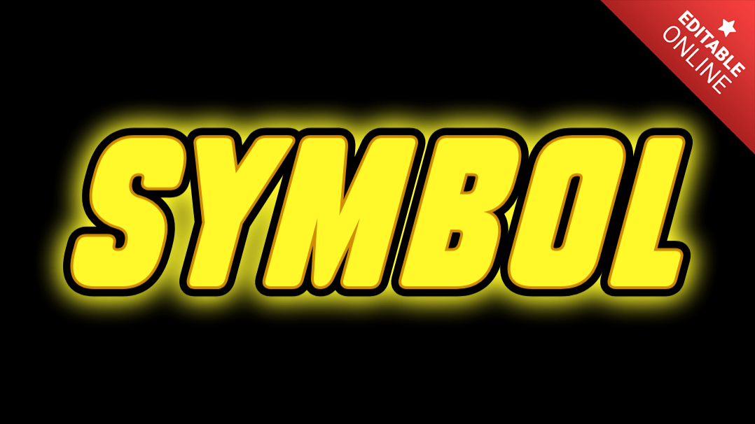 Symbol Yellow Text Effect Generator