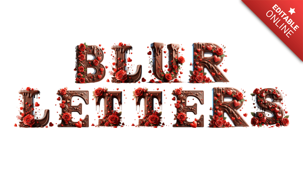 Blur Letters Chocolate Alphabet Font Text Effect Generator