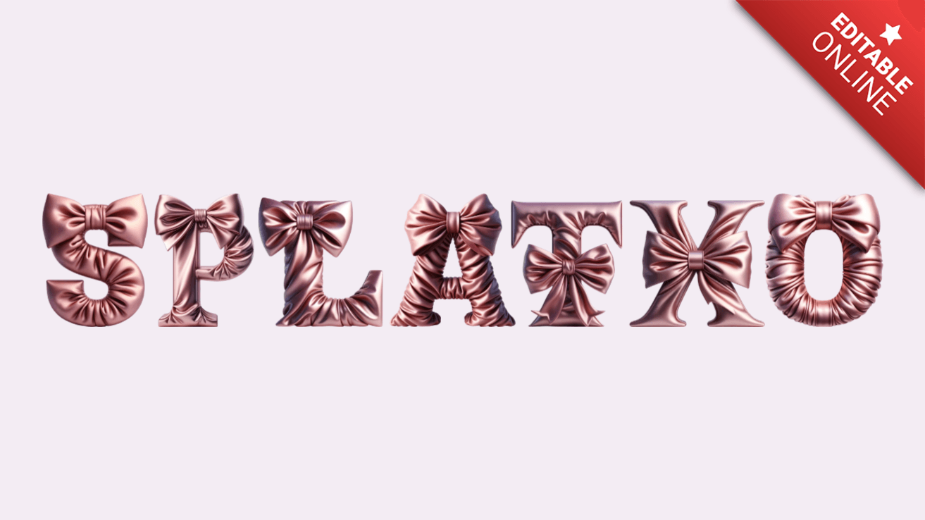Splatxo | Girly Coquette Alphabet Font | Text Effect Generator