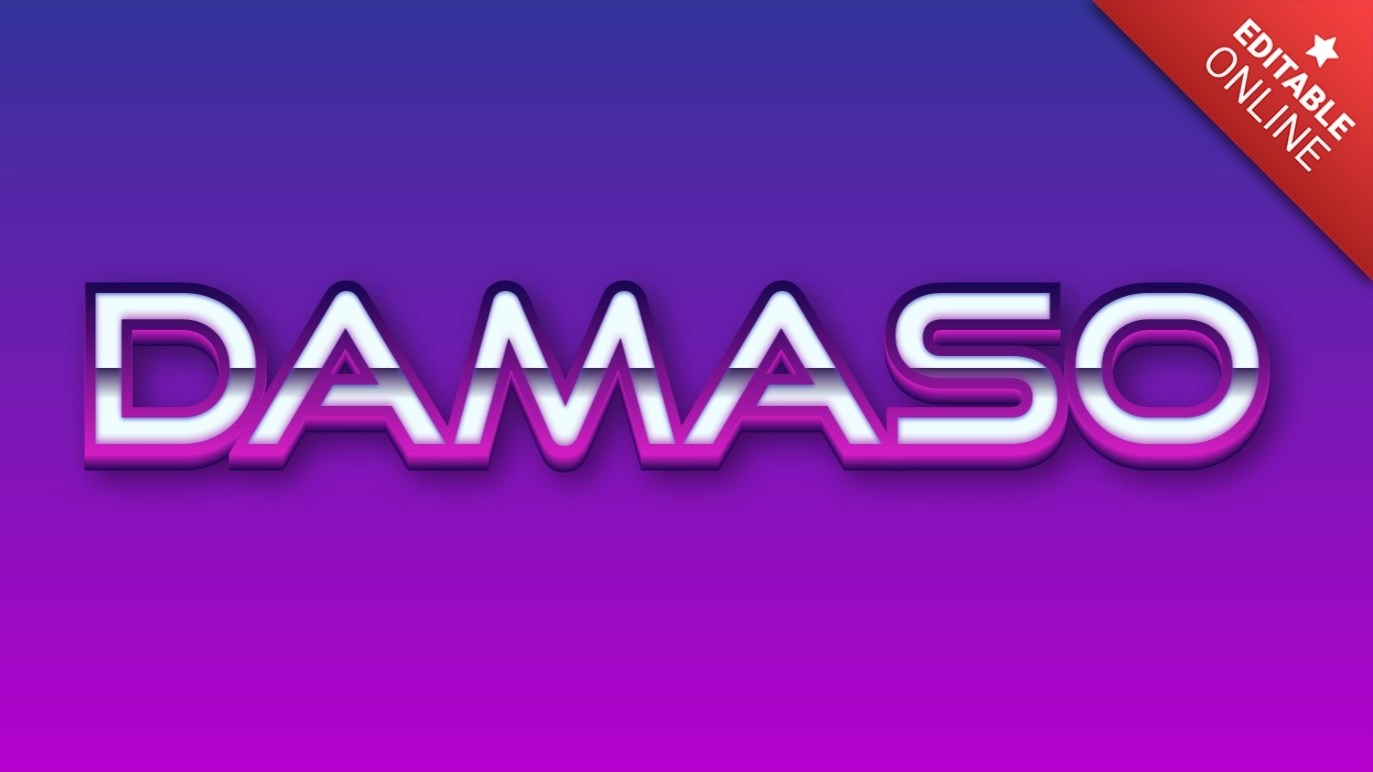 Damaso Retrofuturistic Gaming Text Effect Generator