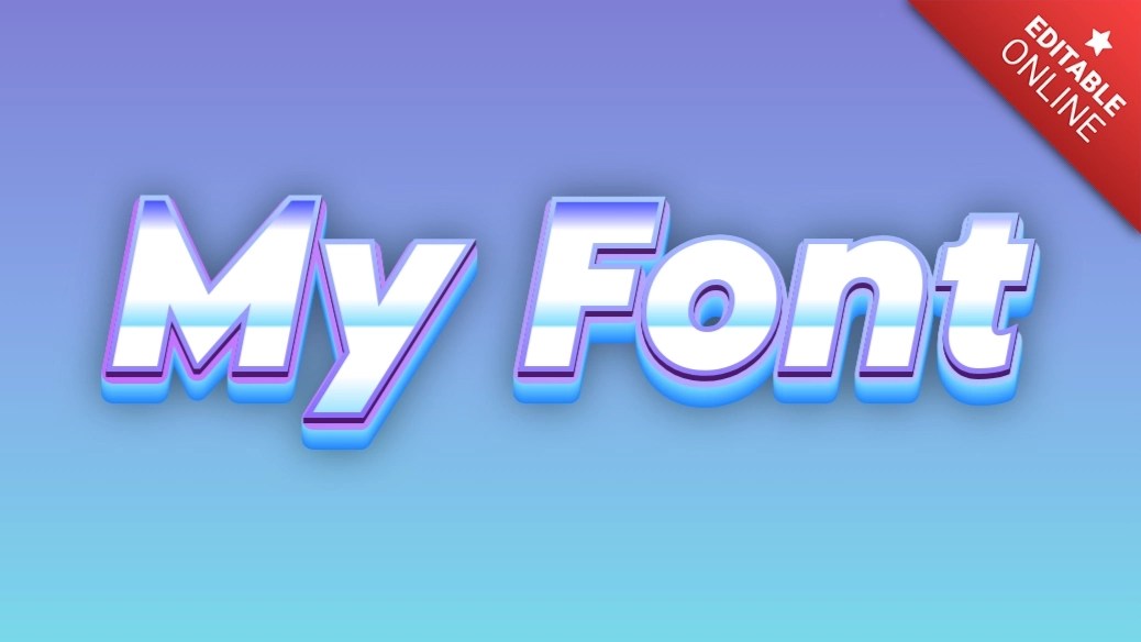 My Font Glossy 3D Text Effect Generator