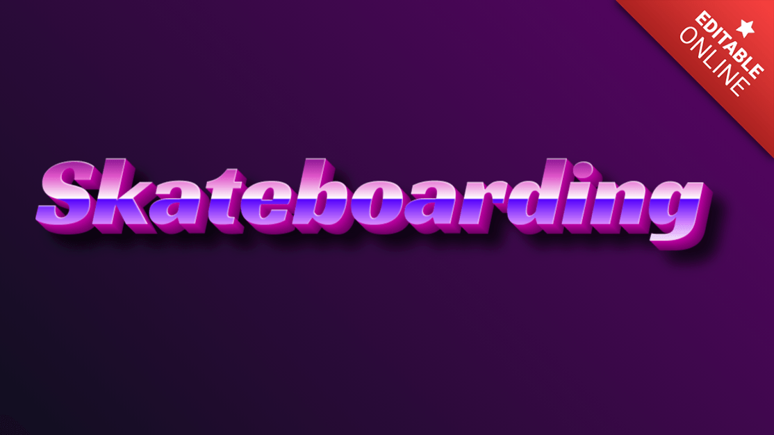 Skateboarding Text Effect Generator TextStudio