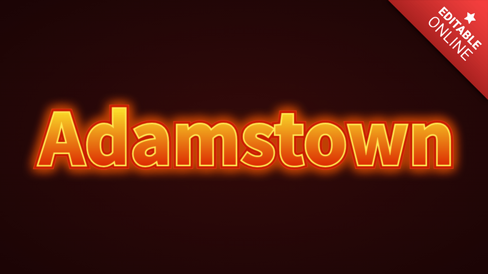 Adamstown With Fire Text Effect Generator
