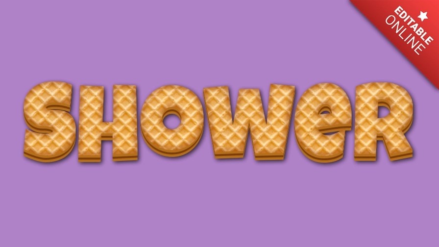 Shower Wafer Text Effect Generator