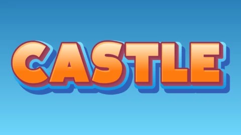 Cinderella Orange Blue Video Game 3D Text Effect Generator