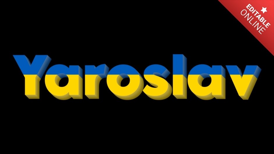 Yaroslav 3D Ucraniano Generador de Efectos de Texto
