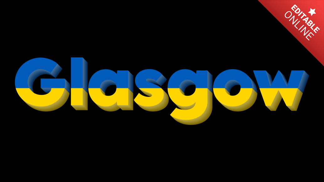 Glasgow Ukrainian 3D Text Effect Generator