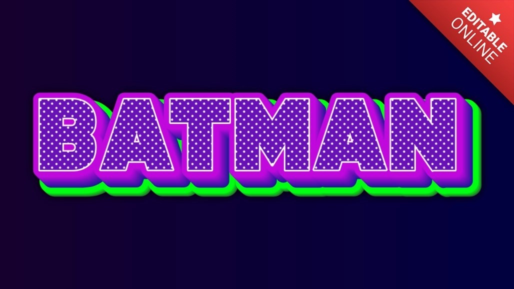 Batman Vintage Pop Art Retro 3D Text Effect Generator