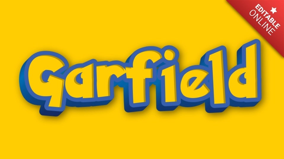 Garfield Pokemon 3D Text Effect Generator