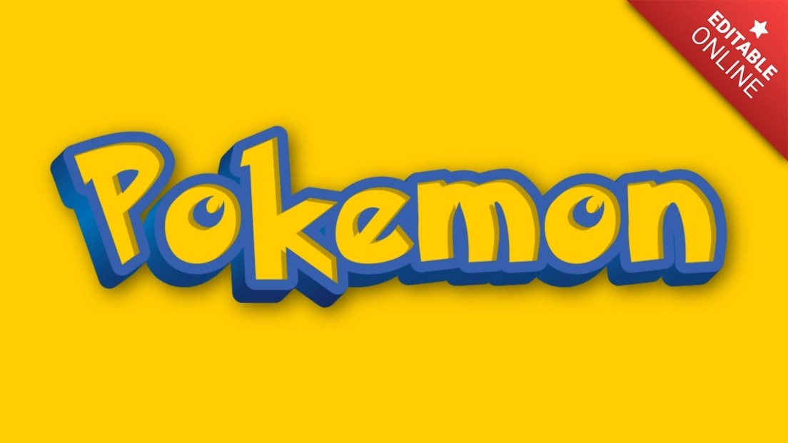 Pokemon 3D Text Effect Generator