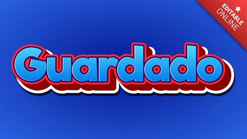 Guardado Superman Blue Red 3D Text Effect Generator