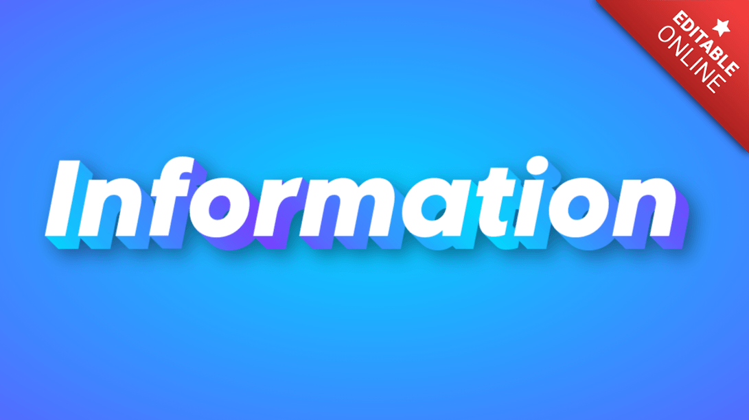 Information Text Effect Generator TextStudio