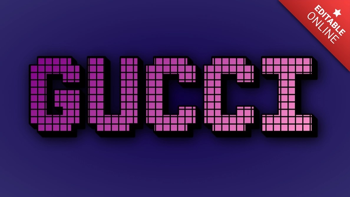 Gucci 3D Videojuego Generador de Efectos de Texto