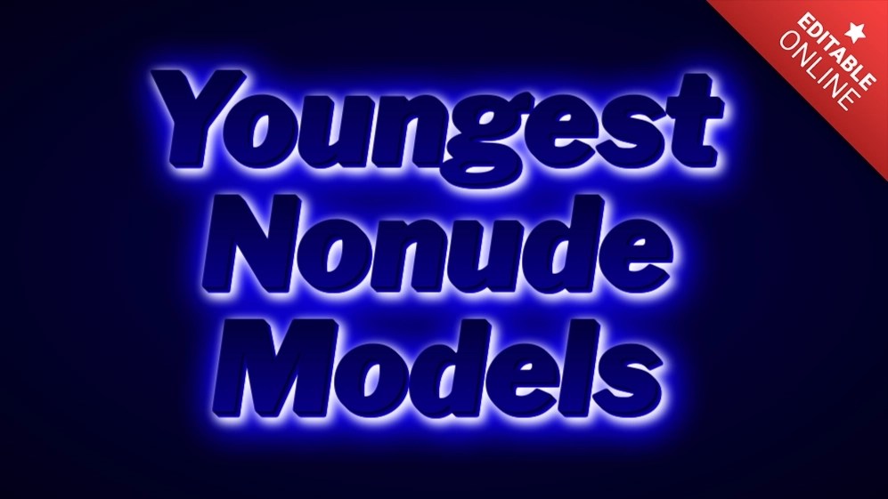 Youngest Nonude Models | Blue Neon | Text Effect Generator